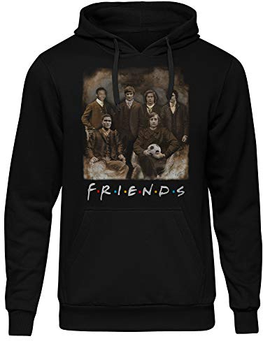 Uglyshirt89 Friends Fussball 70er Männer Herren Kapuzenpullover | Fussball Trikot Sport Pelé Fan WM (XL)