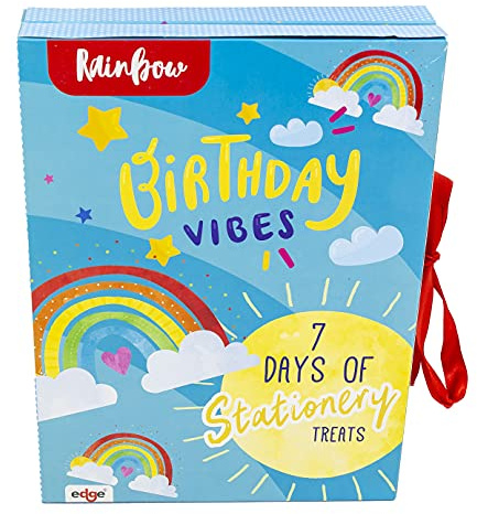 A* Stationery - Count Down to Birthday - 7 Days of Stationery Countdown Calendar - Great Pre Birthday Gift for Kids & Teens - Perfect As A Gift for Girls or Boys