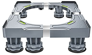 Support De Base De RéFrigéRateur 8/12 Pieds Ajustable Socle Lave Linge Lave-Vaisselles Longueur/Largeur 42-65cm Base TéLescopique pour Meubles Lave-Vaisselles Hauteur 9-12cm (8Legs)
