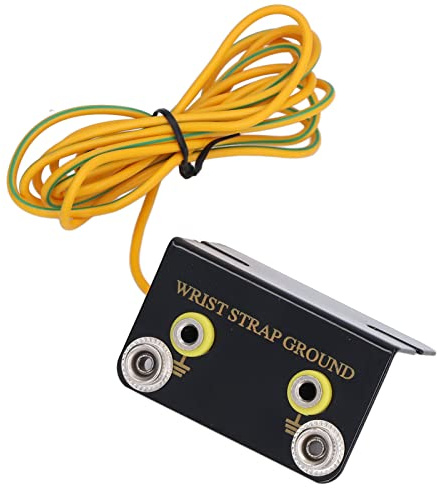 5 Piezas Correa de Muñeca Conector de Toma de Tierra Antiestático Sistema de Conexión a Tierra ESD Conector en Forma de L para Tapetes de Mesa con Correa de Muñeca