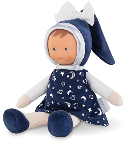 Corolle 9000010120 - Mon Doudou Miss Sternenglanz, Weichkörperpuppe mit Schlenkerbeinen, Vanilleduft, Namensetikett, waschbar, 25cm, ab den ersten Lebensmonaten