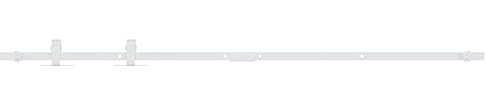 vidaXL Kit Mini Puerta Corredera Armario Guías Carril Herrajes Sistema Mecanismo para Cocina Granero Estudio Decoración Acero Carbono Blanca