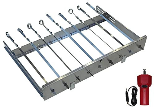 Neu walexo Spießdreher (universell), incl. 9 Edelstahlspieße mit verschiedenen Motoren (mit 5V USB-Motor)