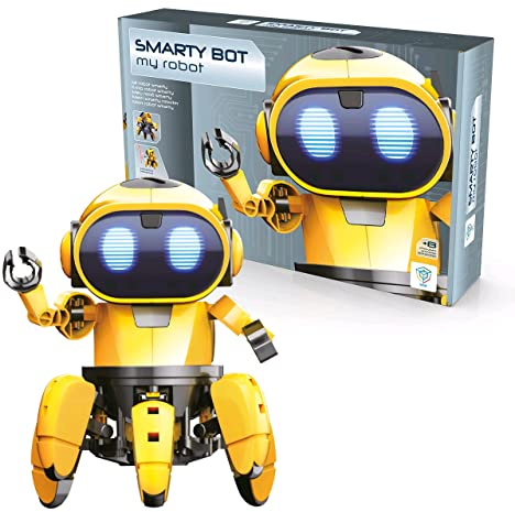 DEQUBE - Tobbie Smart Robot - Omprogrammerbar och multifunktionell smart robot-utvecklar dina egna gester och känslor - Programmerbara rörelser för att utföra uppgifter (Deqube 925D00156)