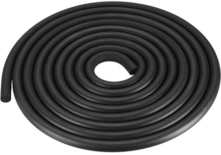 MACHSWON Foam Rubber Seal Weather Strip 9mm Diameter 3 Meters, for Marine Home Cases Door Window and Hatch, Round Draught Excluder Seal Strips Soundproofing Waterproof Seal, Black
