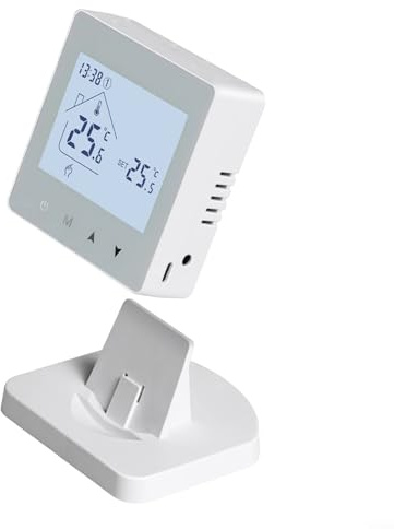Smartes Thermostat für Kombikessel, WiFi-Thermostat funktioniert mit -Alexa, -Google Home, unterstützt Programmierer/Sprache/APP-Fernsteuerung der intelligenten Heizung
