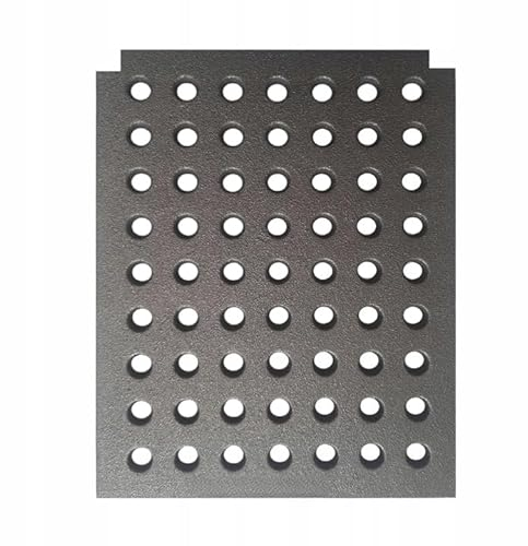 Grille de Cheminée en Fonte 29 x 29 cm | Grille de Foyer Carrée Robuste | à Cendres/Grille de Poêle Lourde | de Four/Plaque en Fonte 290x290 mm