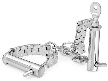 Darby Style Handschellen, Gliederhandschellen, aus Edelstahl