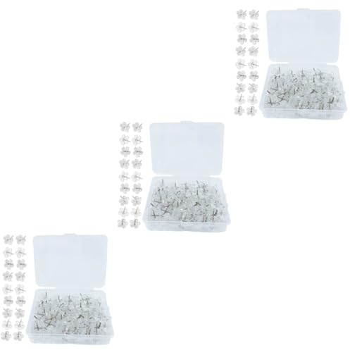 STOBOK 300stücke Transparente Blumen Push Wiederverwendbare Pinnwand Nadeln Für Karten Fotos Und Notizen Multifunktionale Drucknadel Für Büro Und Zuhause