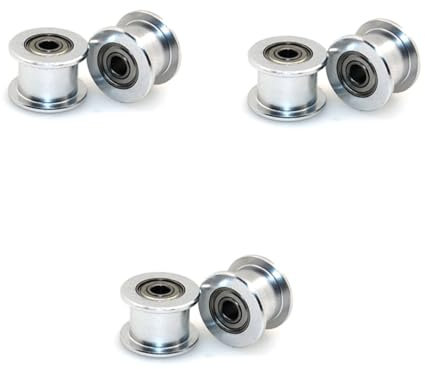 PartyKindom 15 Stk Zahnriemenscheibe hobelmaschinen abrichte hobelmaschine Zahnriemenrad bohnermaschine bohrmaschinen bohr fräsmaschine Riemenspannrolle Zahnriemen-Umlenkrolle Silver