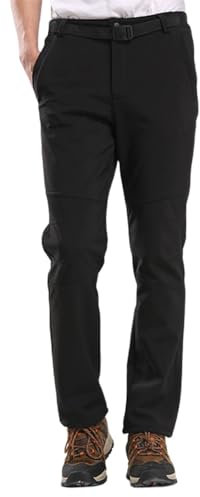 RUMAOZIA Herren Wanderhose Wasserdicht Softshellhose Outdoor Winddicht Trekkinghose Bequem Taktische Hose Casual Einfarbige Arbeitshosen Skihose Warm Gefüttert Thermohose Winter Snowboardhose