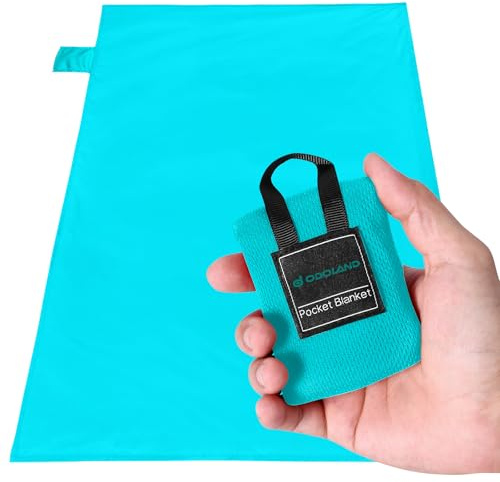 Odoland Mini Picknickdecke 70 x 110 cm Ultraleicht Stranddecke Tragbare, Sandabweisende Camingmatte Kompakt Strandtuch für BBQ, Strand, Reisen, Camping und Picknick