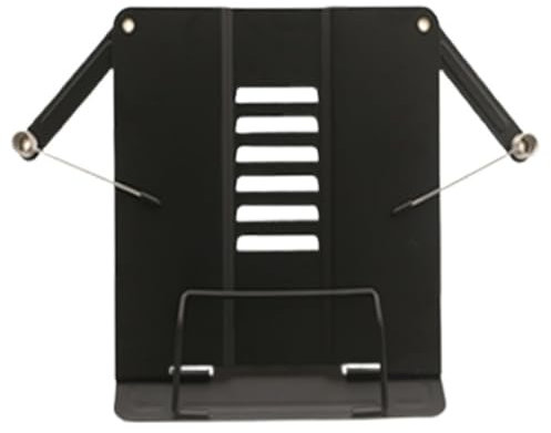 HYKJCSS Buchständer Buchhalter Rezept-Bücherregal Mit Seitenklammern, Verstellbares Leseregal for Küche Und Schlafzimmer Kochbuchhalter(Black)