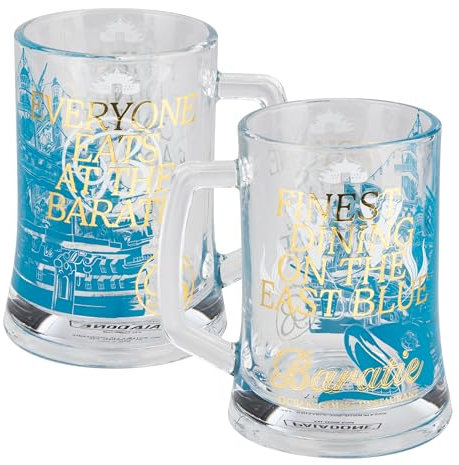 Paladone, Boccale in vetro con manico del Baratie di One Piece da 500 ml, con licenza ufficiale Netflix, merchandise per fan anime e cultura pop