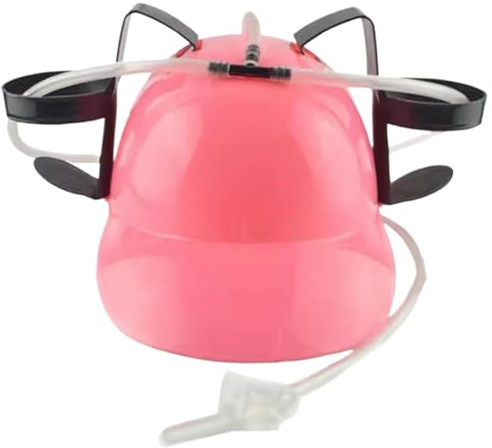 Xweptuy Bierhut kreativer Trinkhut niedlicher Spaß Trinkhelm für Bier und Soda Neuheit Bierhelm Trinkhut Dose Holder Hut Cap mit Stroh für Zuhause, Party, Party