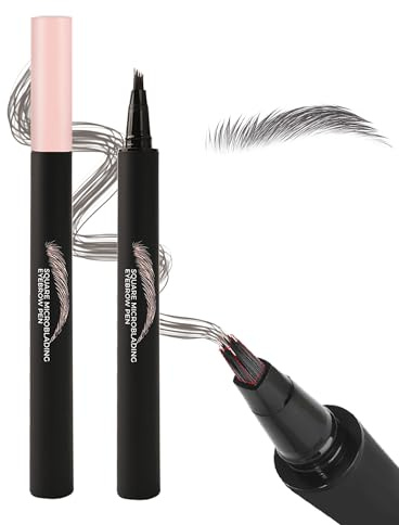 Eyebrow Powder Kit Waterproof,2 Couleurs Eyebrow Powder Palette,à Sourcils Longue Tenue Sourcil Maquillage Poudre Palette a Sourcils,Résultat Naturel Facile à colorer, Avec Pinceau,Rasoir-03