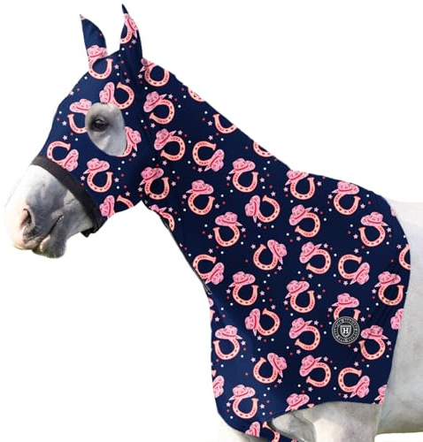 Harrison Howard Horse Slinky Hood, Stretchy Sleazy Hood, with Fun Print