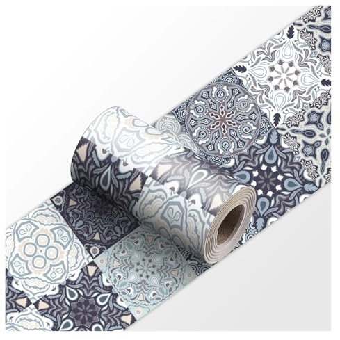 JTKSSCS Greche Adesive Per Pareti 1 adesivo da parete in ceramica, stacca e attacca, for paraschizzi cucina, strisce decorative for piastrelle, for battiscopa del bagno(YX-161,30cmX240cmX1roll)