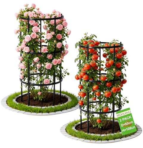 2-pack trädgårds-obelisk-spaljé 100 cm