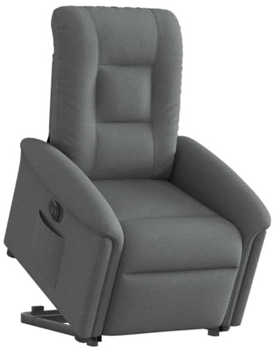 Owoxanthellate Relaxsessel mit Aufstehhilfe Elektrisch Dunkelgrau 77×91,5×96 cm Stoff Recamiere mit Liegefunktion 135° Modern und Langlebig für Wohnzimmer Schlafzimmer Büro