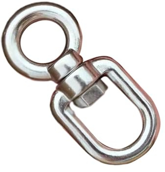 SENRISE Anclaje giratorio de acero inoxidable, gancho giratorio resistente al óxido, no se rompe fácilmente para colgar árbol de telaraña, bolsa (7,7 x 1,7 cm)