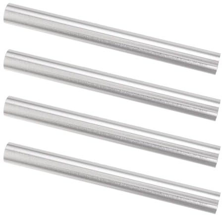 VICASKY 4 Stück Zeltstangen Reparaturset Aluminiumlegierung Zeltrohr Ersatzteil Silber Robuste Verbindung für Camping und Outdoor