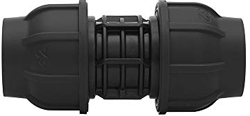 Gebo Plast Kupplung 20 25 32 40 50 63 PE Klemmfitting Verbinder Klemmverbinder (50 x 50 mm)