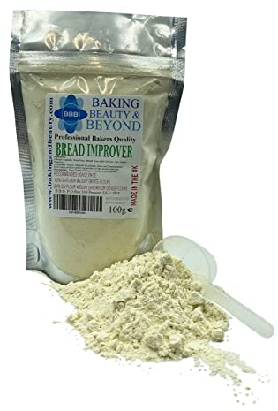Baking Beauty and Beyond Professional Mix Improver Powder for Bread - Dough Enhancer for Bread, Grain Dough Conditioner Strengthens Starch and Improves Texture of All Flours, 100g