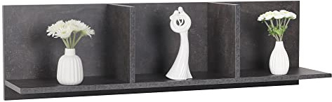 RICOO Mensola da muro 106 x 30 x 22 cm WM014-BG Scaffale da parete salvaspazio Grigio cemento