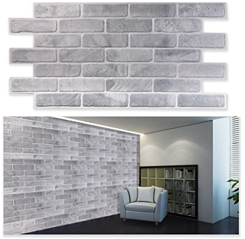 Grace Baltic - 5 m²/10 pezzi Pannelli a muro 3D della migliore qualità rivestimento murale rivestimento in PVC decorazione murale adesivi murali elastico spessore 1mm Grigio