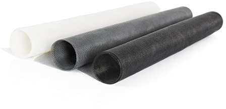Toile moustiquaire en Fibre de verre enduite de PVC (1,40m x 30m, Noir)