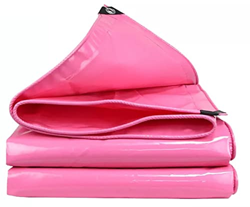 CYHCM Dicker Kratzer Abdeckplane Mit Ösen 500 G/m² PVC Wasserdicht&reißfest Für LKW Pool, Holz Gartenmöbel Abdeckung Schutzplane Gewebeplane (Color : Pink, Size : 2x1.5m)