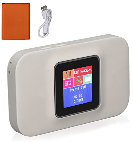 ciciglow Mobiler WLAN-Hotspot, Tragbarer USB-5G-LTE-WLAN-Router mit SIM-Kartensteckplatz, 3000-mAh--Reiserouter für Europäische Privatunternehmen