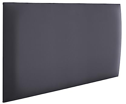 RAVIO Wandpaneele gepolstert | 3D Wandverkleidung mit Schaumstoff | Wandkissen als Kopfteil für Bett | Wanddekoration für Schlafzimmer, Kinderzimmer, Büro, Diele | (Soft 20 - Dunkel Grau, 50x30 cm)