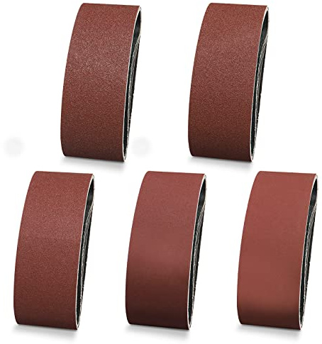 Sruhrak slipband 65 x 410 mm – 10 stycken bandslipband, 2 stycken kornstorlekar 60/80/120/240/400 slipbandsset, för slipning, filning, slipning och rostning