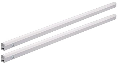 Oktaplex 2er Set Riga LED Unterbauleuchte Küche 114cm neutralweiß | 1630lm 4000K mit Schalter 18 W Lichtleiste Weiß 230V erweiterbar