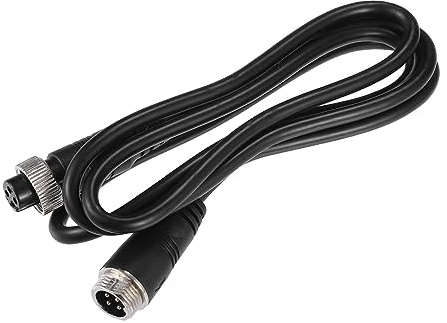 QUARKZMAN 4 Broche 3,28 ft Sauvegarde Caméra Câble Voiture Vidéo Extension Câble Universel | Matériau PVC, Longueur 1m (3.28ft), Connecteur Mâle 9mm, Connecteur Femelle 12.6mm, Largeur Adaptateur 15mm
