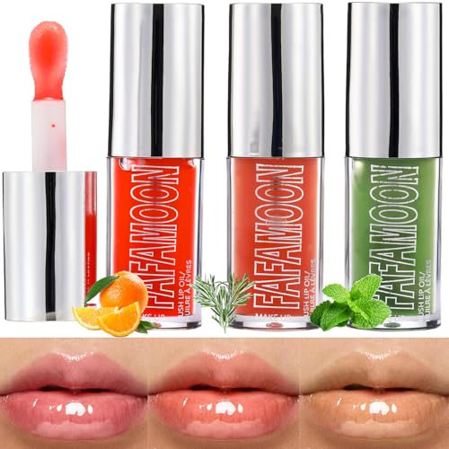 3Lucidalabbra, Big Brush Head Olio Labbra,Hydra Lip Oil Gloss,Lucidalabbra di Natural Olio Idratante per Labbra,Balsamo Idratante a Lunga Durata,Idratante Lucidalabbra per Labbra e Labbra Secche