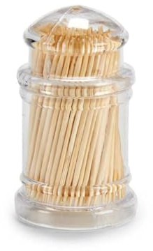 Kinvara Palillero Marrón Transparente Madera Metacrilato 4,5 x 4,5 x 7,5 cm 2 Piezas (12 Unidades)