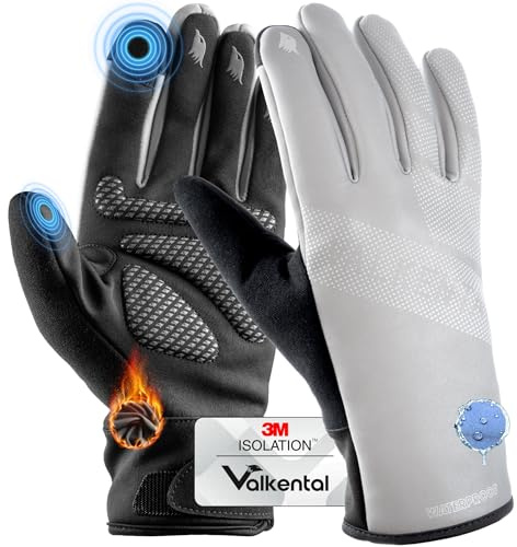 Valkental wasserdichte Fahrradhandschuhe GloRider, Unisex | Wasserdicht mit 3M Isolation, gepolstert & griffig, als Winter- & Übergangshandschuh, mit Touchscreen-Funktion