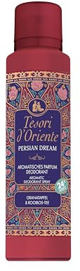 TESORI D'ORIENTE Profumo aromatico Persian Dream, 150 ml, con melograno e tè roooibos, protezione 24 h, rituale benessere per corpo e sensi