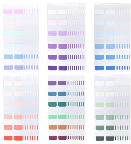 Lot de 720 onglets adhésifs - Marqueurs de page autocollants - Index - Étiquettes colorées pour livres, journal, classeur
