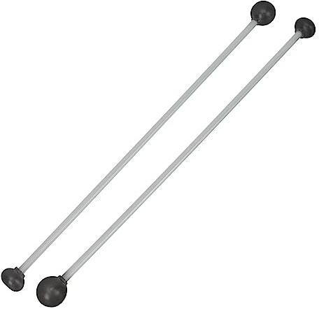 VICASKY 2st Doppelter Marimbaschlägel Schlagzeug Xylophon Snaredrum-draht Kleine Trommel Instrument Trommelschlägel Aus Filz Trommelstöcke Ahorn Bassdrum-pedal Trommelstock Gummi Black