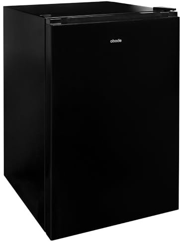 Abode Under Counter Fridge 50cm Wide Freestanding Black 114 Litre Removeable Glass Shelves & Drawer, Adjustable Feet & Reversible Door A85UCLF504E1B (New 2025 Model, Black)