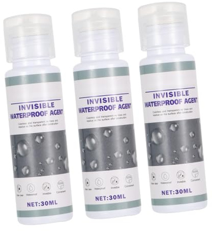 KONTONTY Waterproof Agent and Sealant Spray for Bathroom Tiles and Exterior Walls, Penetrating Type Water Leak Repair Spray Strong Adhesion, 30ml 3pcs for Roof and Surface Leak Sealing