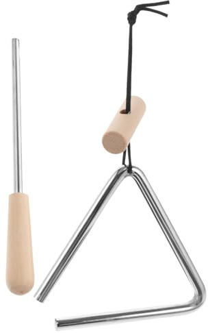 BESTonZON Musikalisches Dreieck Schlaginstrument aus Metall mit Rostschutzbeschichteter Oberfläche 4 Zoll Inklusive Schlägel Kinderdreieck für Rhythmusunterricht und Musikalische Früherziehung