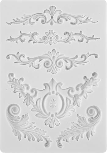 3D Baroque Sculpted Cake Mold - Silicone Cake Mould and Silicone Fondant Mould - Vintage Relief Design - Perfect for Cake Decoration, Sugar Art, DIY Crafts, and Baking with Fondant Baking molds