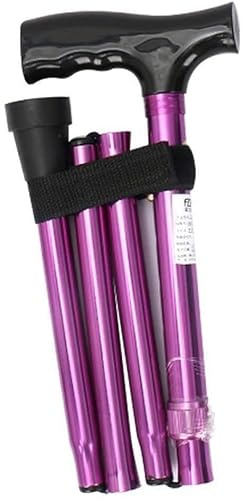 Bastón plegable para ancianos, altura ajustable, hecho de aluminio ligero y portátil, muletas antideslizantes para ancianos, mujeres, hombres, mujeres, handica, decorar Aqiong