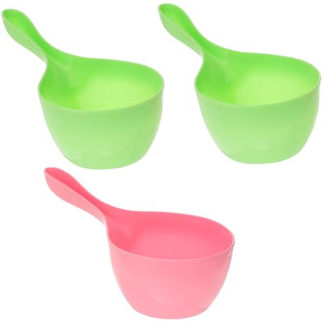 Babywaschbecher für Haare und Kopf, 3 Stück aus Pp | Leichtes Mehrzweckdesign mit Griff, für Babys und Kinder, zum Baden, Haarewaschen und Spülen Zufällige Farbe