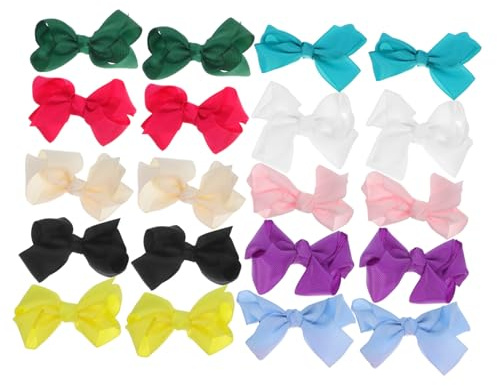 LIFKOME 10 Pares Pinzas para Niñas Pasadores de Forma de Pato Lazo Accesorios para Uso Diario Looks de Fiesta de Colores